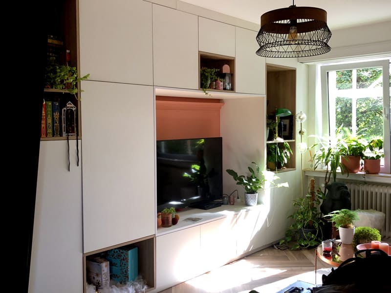 Meuble niches, télévision et rangements