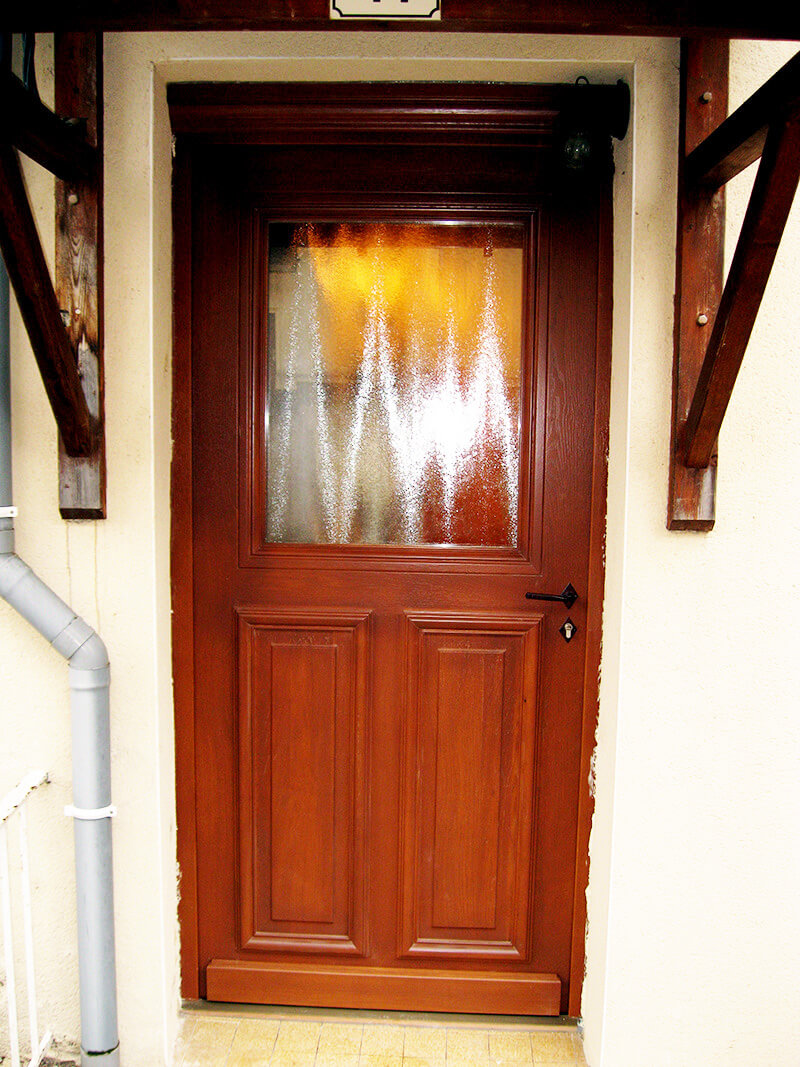 porte d'entrée en chêne