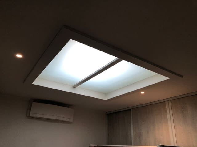 Puit de lumière en verre dépoli