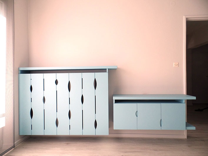 Meuble TV et cache radiateur