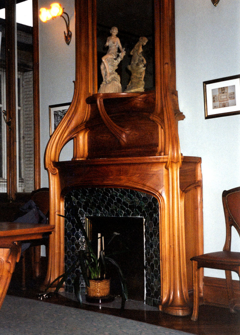Manteau de Cheminée et trumeau art nouveau